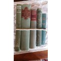SET OF 5 VINTAGE AND ANTIQUE BOOKS FOR READING OR DECOR