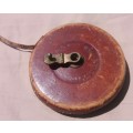 Vintage John Rabone 100 Foot Tape Measure in Leather Casing mid 1800's