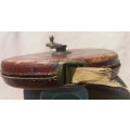 Vintage John Rabone 100 Foot Tape Measure in Leather Casing mid 1800's