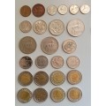 LOTS OF SOUTH AFRICA SILVER, BRASS AND NICKEL COINS & NOTES (UNION AND REPUBLIC) & MEDALLIONS