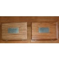 (LOW START) 2 X SOLID WOOD PRESTIGE COIN SET BOXES