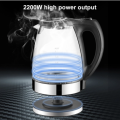 1.8L Electric Kettle Stainless Steel Glass Health Preserving Pot Electric Water Heater with Blue Led