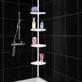 Bathroom Shower Corner Up Right Hanging Pie Rack Caddy Shelf Storage Holder
