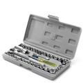 40Pcs 3/8inch And 1/4inch Drive Socket Set Tool Kit Ratchet Wrench Extension Ba