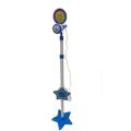 Mini Blue Rock star Mic ,stand with speakers built in