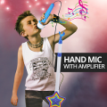 Mini Blue Rock star Mic ,stand with speakers built in