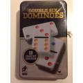 Double Six Dominoes 28 Color Dot Pieces Embossed