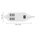 6- Port USB Desktop Multi function Fast Wall Charger Station Power Adapter