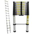 3.8M 13 Steps Aluminum Alloy Portable Extension Telescopic Ladder Single Straight Ladder (KKIKE)
