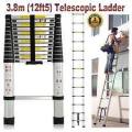 3.8M 13 Steps Aluminum Alloy Portable Extension Telescopic Ladder Single Straight Ladder (KKIKE)