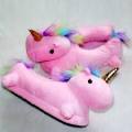 Women Slippers unicorn Cute Adult Slippers Warm Cotton Woman