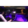 Car Voice-Activated LED Foot Light Strip Bar, Interior Decorative Colorful Atmosphere Lamp (KKHE)