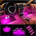 Car Voice-Activated LED Foot Light Strip Bar, Interior Decorative Colorful Atmosphere Lamp (KKHE)