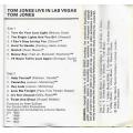 Tom Jones Live in Las Vegas Cassette Tape - UK Edition