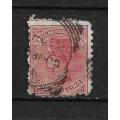 New Zealand - 1895-97 Queen Victoria 1/- Red Brown Perf 10x11 SG # 235a Used