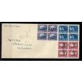 Union of South Africa - 1945 Victory Issue Full Set of Blocks of 4 on Cover