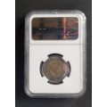 2008 Mandela 90th Birthday R5 Coin NGC Graded AU58 - Nelson Mandela Label