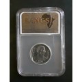 2000 Mandela Smiley R5 Coin SANGS Graded AU53