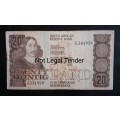 South Africa Twenty Rand TW de Jongh Bank Note - XF