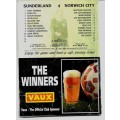 Sunderland vs Norwich City 1992 FA Cup Semi Final Match Programme