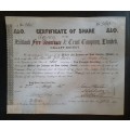 Midland Fire Assurance & Trust Company Limited Share Certificate - dated 1865