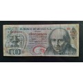Mexico 1971 10 Pesos Bank Note - VG