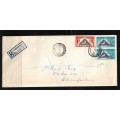 Union of South Africa - 1953 Centenary of Cape Triangular Stamps on Registered Cover