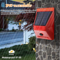 Motion Sensor Security Solar Alarm Lamp Red + Remote Control 2pcs - MRUL