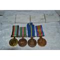 Full Size SAPS medal group of 4 to W/O J.F. Els. With issue boxes.