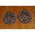 Pair of Royal Flying Corps Officers Bronze Collar Badges.