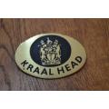 Rhodesian Kraal Head Breast Badge. UDI Period.