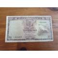 Zambia 10 Shilling bank note. Please see pictures for condition.