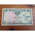 Zambia 1 Pound bank note. Please see pictures for condition.