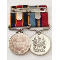 Rhodesain RGSM and BSAP Faithfull Service medal awarded to 12300 T F/R De Witt L