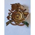 Italian WWII 9th Regiment Bersaglieri badge. 60 x 65 mm. No lugs