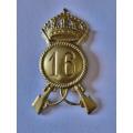 Italian WWII 16th Infantry cap Badge 45 x 80 mm. No fastening plates.