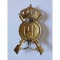 Italian WWII 19th Infantry cap Badge 45 x 80 mm. No fastening plates.
