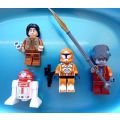 FOUR LEGO FIGURINES, HEIGHT CA 4,5 cm.BID IS FOR ALL