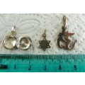 3 STERLING SILVER PENDANTS. 3.45 g ALL FOR ONE BID