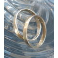 2 FLAT STERLING SILVER BANDS