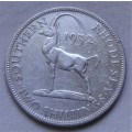 1932 Southern Rhodesian Two Shilling