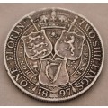 Beautifull 1897 British 2 Shilling