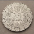 Austria Silver 25 Schillings 1970