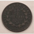 1882 British North Borneo 1 Cent