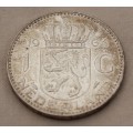 1964 Silver 1 GULDEN - Netherlands (toning on coin)