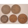 Australian Penny and Half Penny - varies years (one bid for all)