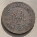 1 Chuckram - Moolam Thirunal RAMA VARMA VI ( Coin of Kingdom of Travancore )