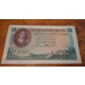 South African bank note: Five Pounds 1950