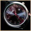 JEEP GENTS BLACK LEATHER DRESS WATCH