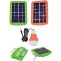 Solar Charger + Light Bulb - Solar Panel Cellphone Charger with LED Light Bulb